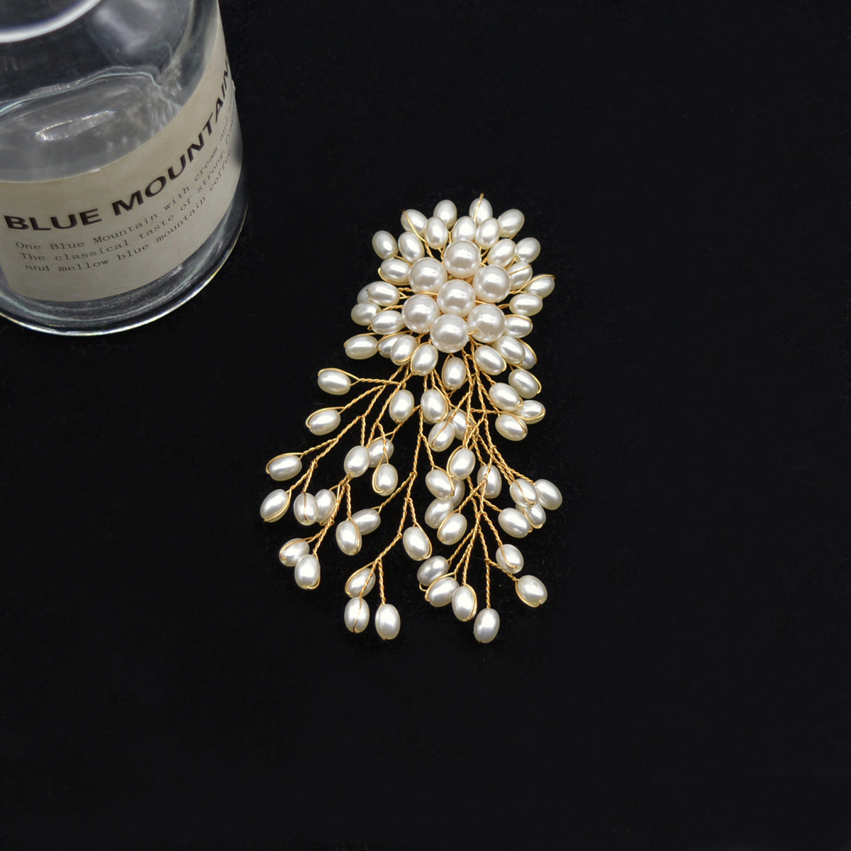 A Autumn and winter temperament elegant hand-woven gypsy pearl fringed brooch pin jacket suit corsage women's accessories - Mixbatch