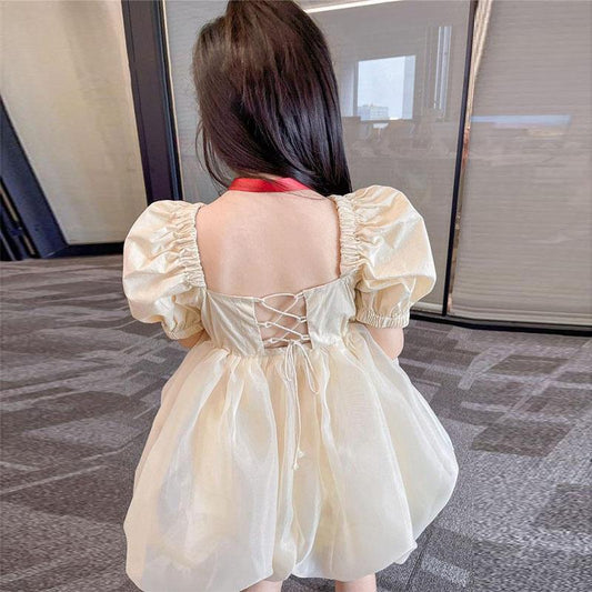 A girls dress summer new baby girl bud fluffy princess dress