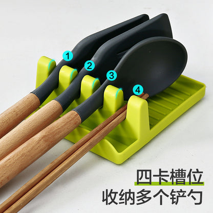 A Multifunctional kitchen with pot lid, spatula rack, leaking spoon, chopsticks rack, plastic floor-to-ceiling household Daquan countertop