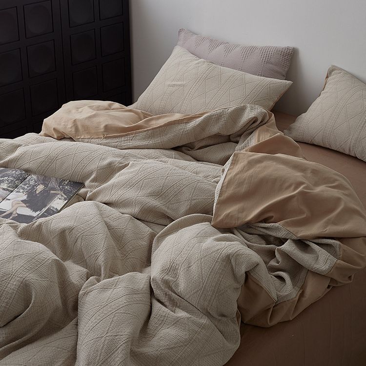 American retro jacquard丨Double yarn four-piece set of cotton cotton sheets quilt covers, light luxury high-end autumn bedding 3.0kg - Mixbatch