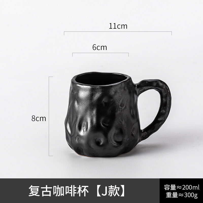 A ceramic coffee cup and saucer set