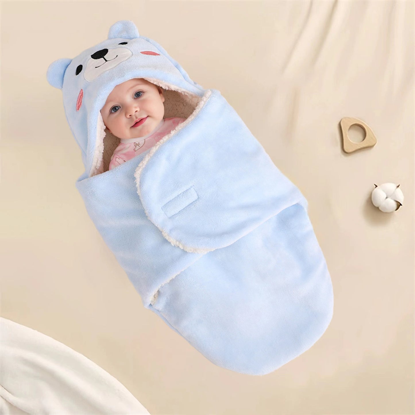 Cross-border newborn baby blanket newborn blanket cartoon spring and autumn winter single baby delivery room thickened swaddle sleeping bag