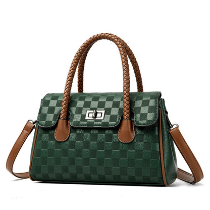 A messenger handbag