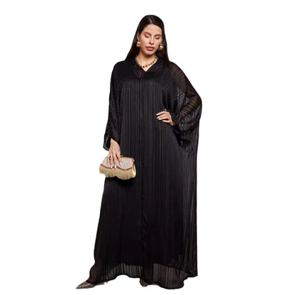 Cross-border supply 2024 new Middle East Dubai clothing AliExpress fashionable and elegant two-piece dress robe - Mixbatch