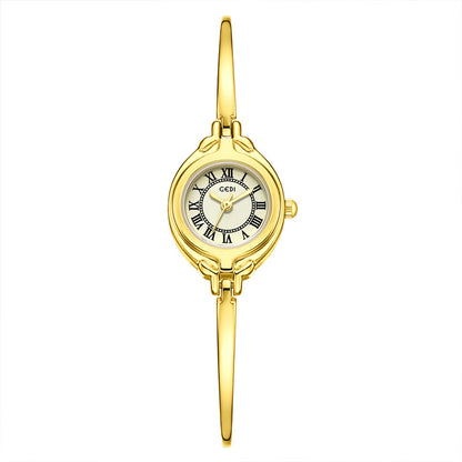 A bracelet watch small retro bracelet women's watch gold high value fine belt quartz watch