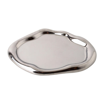 A Creative light luxury decorative tray Ceramic storage tray Fruit snack tray Coffee table jewelry tray Cross-border hot mining
