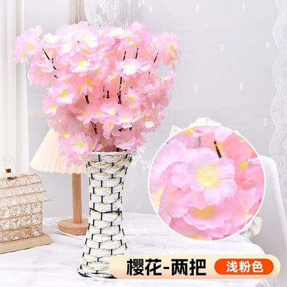 A Simulation Cherry Blossom Branch Cherry Blossom Tree Plastic Peach Blossom Arrangement Wedding Ceiling Decoration Indoor Home Tabletop Ornament