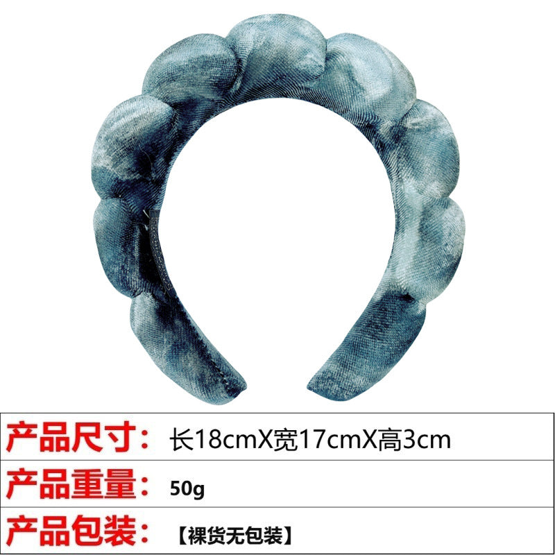 A high cranial top hair accessories women wash face bath clouds sponge headband makeup remover hair band headband