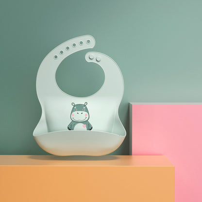 Baby silicone bibs, baby eating bibs,  waterproof rice pockets,saliva napkins 0.08kg - Mixbatch