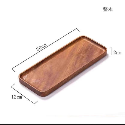 A walnut solid wood tray snack tray