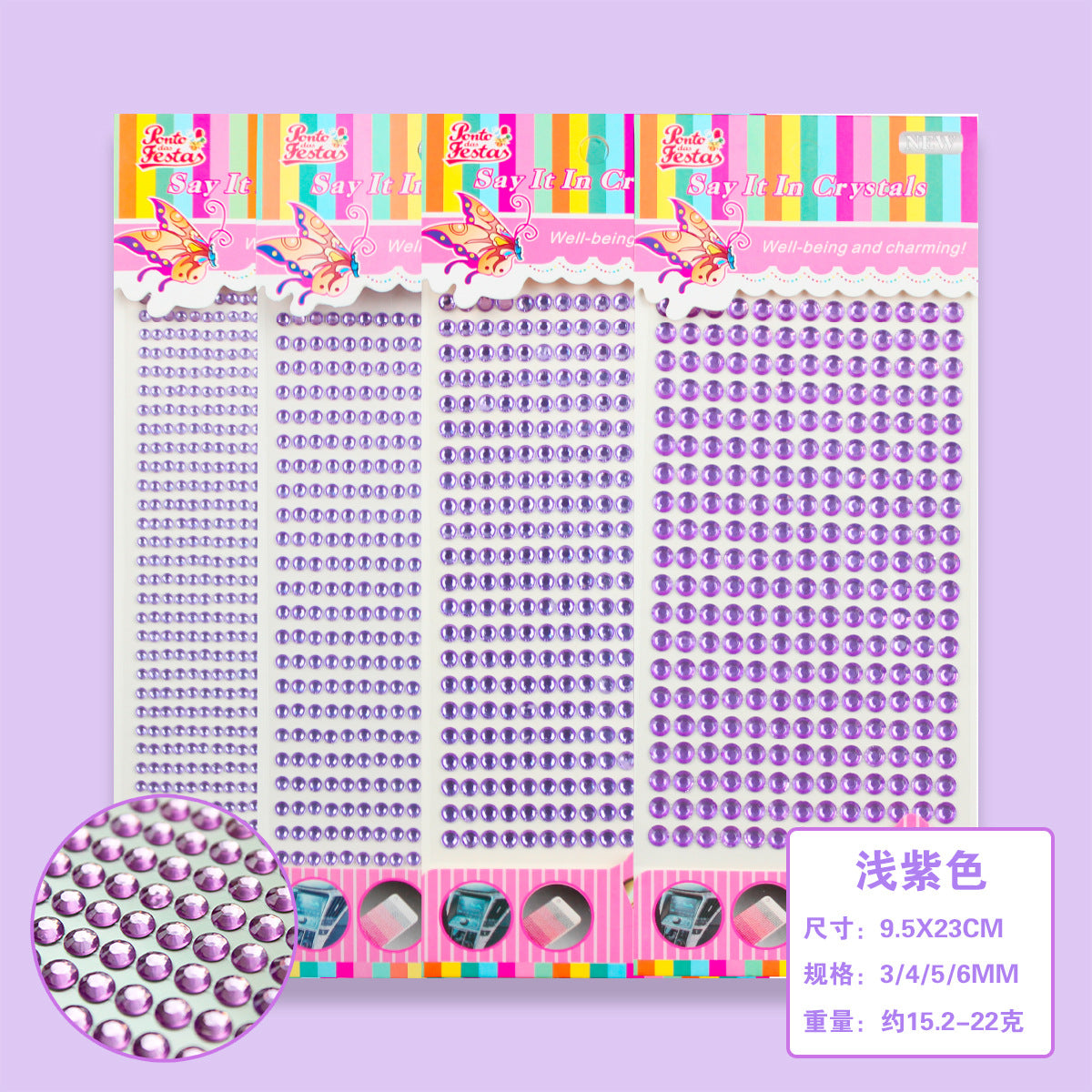 A diamond sticker handmade creative diamond pearl sticker flat bottom diamond decorative car sticker acrylic diamond universal color sticker - Mixbatch