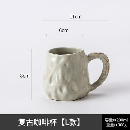 A ceramic coffee cup and saucer set