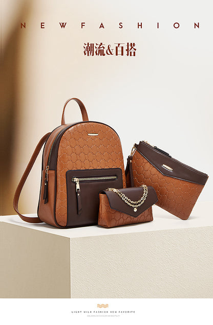 A backpack three-piece set mother and child bag fashion