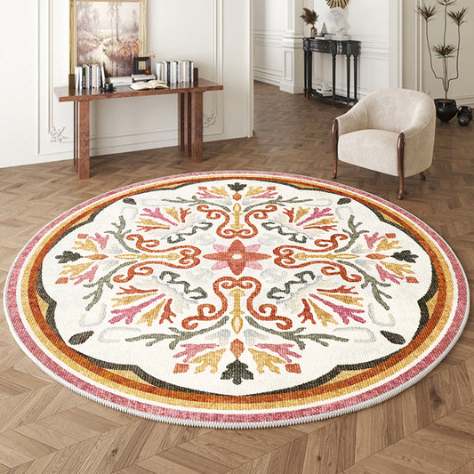 A round carpet floor mat