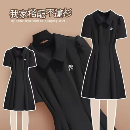 A summer polo collar dress
