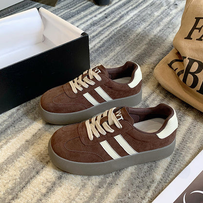 Thick-soled German training shoes women&#039;s new ins tide European station leisure sports Joker student board shoes in autumn 0.7kg - Mixbatch