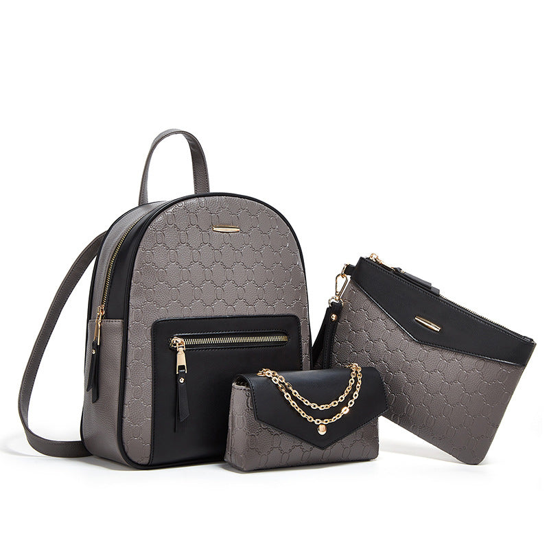 A backpack three-piece set mother and child bag fashion