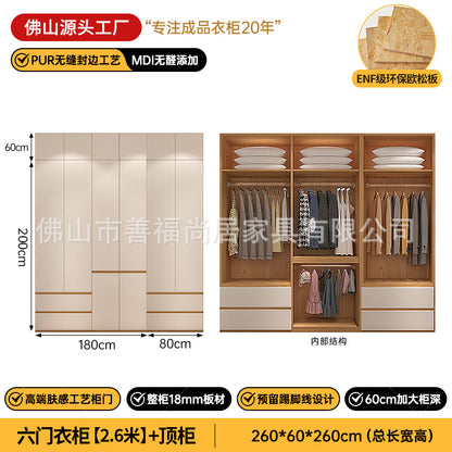 A The solid wood wardrobe with OSB board ENF grade melamine paint finish