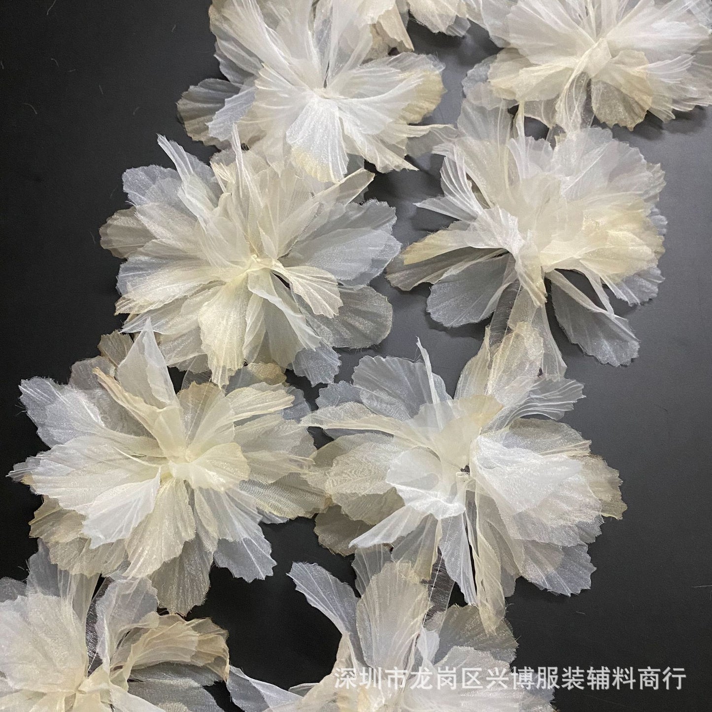 A 14cm three-dimensional organza lace DIY gradual change handmade flower clothing accessories decorative flower ballet doll dance dress - Mixbatch