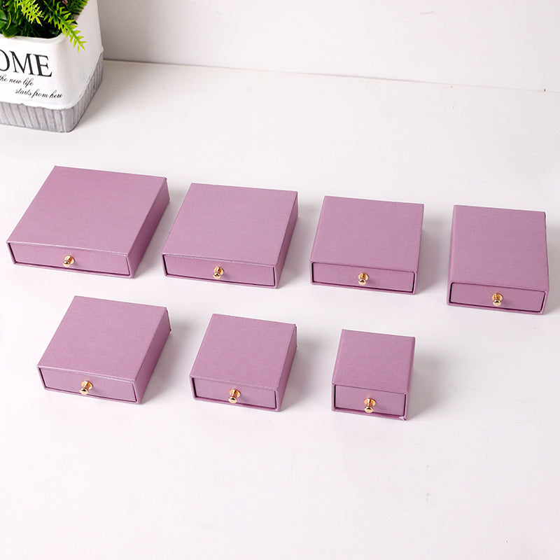 A rivet drawer jewelry box hot gold stamping process