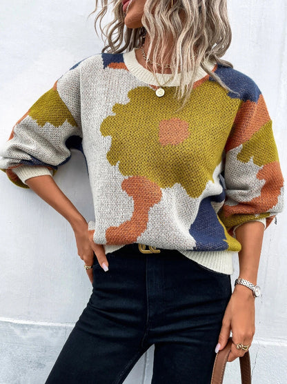 A Women's Long Sleeve Knitted Sweater