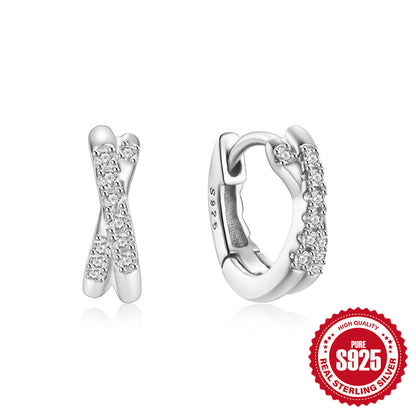 A S925 Sterling Silver Earrings Zircon