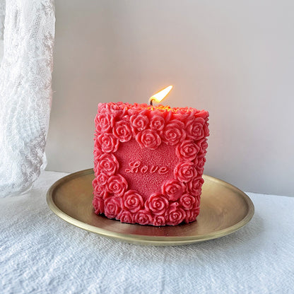 A red lip rose silicone mold