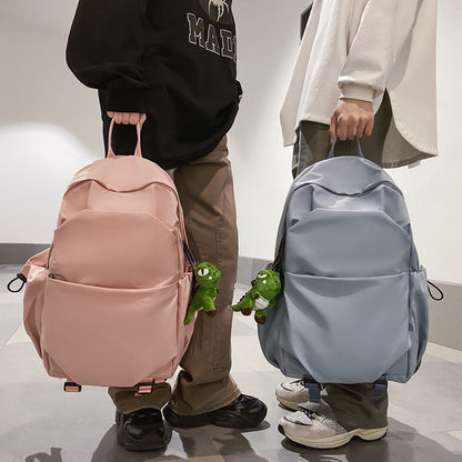 A junior high school student schoolbag female nylon backpack male ins college style backpack female college student wear-resistant backpack