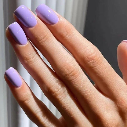 A Cross-border Wearable Women's Nail Art Wholesale Simple Medium and Long Square Solid Color Nail Art Patch Wearing Nail Wholesale - Mixbatch