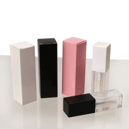 A spot pink lipstick lip gloss tube packaging carton cosmetic packaging white empty box 25X87mm printable logo MOQ: 100 PIECE - Mixbatch
