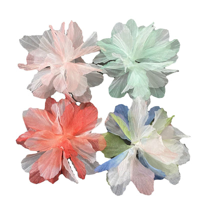 A 14cm three-dimensional organza lace DIY gradual change handmade flower clothing accessories decorative flower ballet doll dance dress - Mixbatch