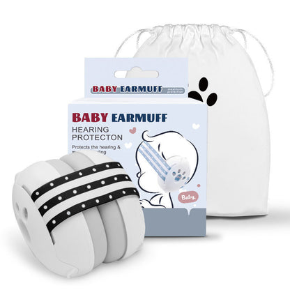 A Baby protection Anti-noise earmuffs Children's sleep soundproof earphones Children's protective earmuffs Head wearing webbing model
