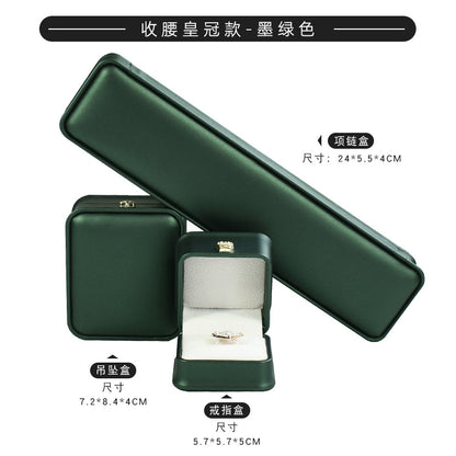 A leather jewelry box custom bronzing LOGO
