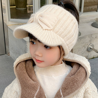 A children's knitted wool hat
