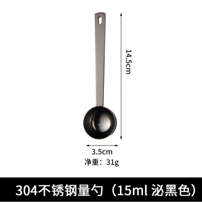 A 5ml-30ml measuring spoon 304 stainless steel fruit flour spoon Kitchen baking weighing spoon Coffee bean measuring spoon