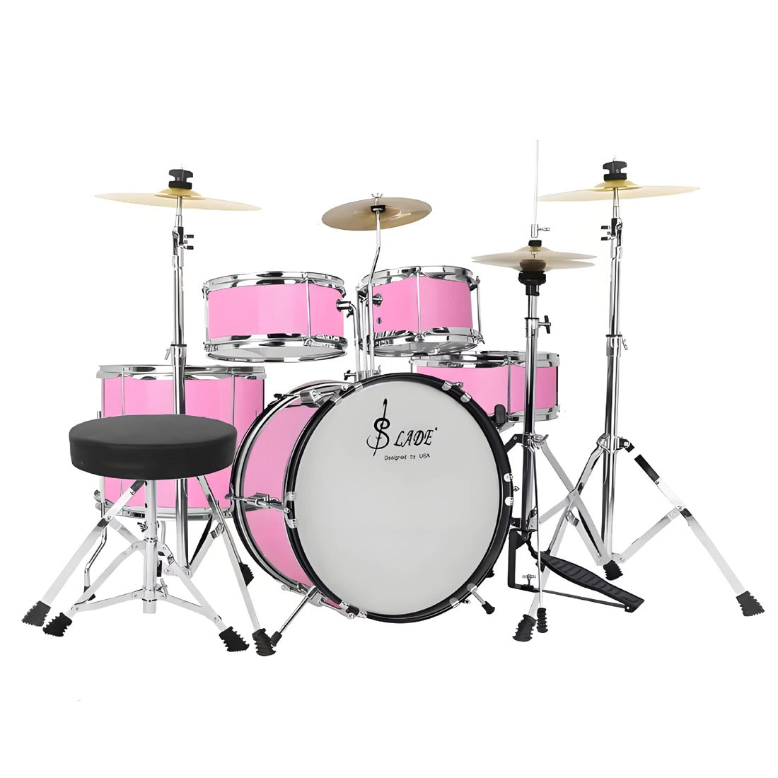 A set of drums Adult children's drums Self-study Household jazz drums 5 drums 4 cymbals Percussion instrument Beginner practice