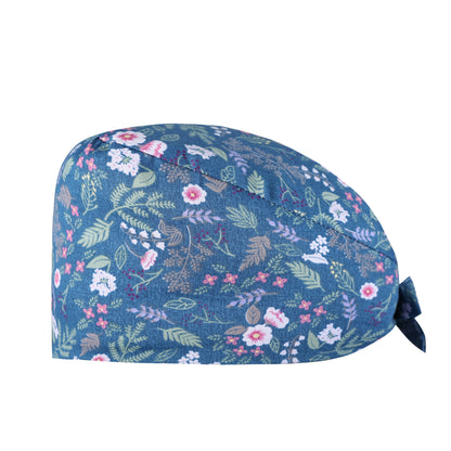 A Surgical cap Printed cap Pure cotton female nurse Baotou Fluffy cap Adjustable Baotou cap Female confinement
