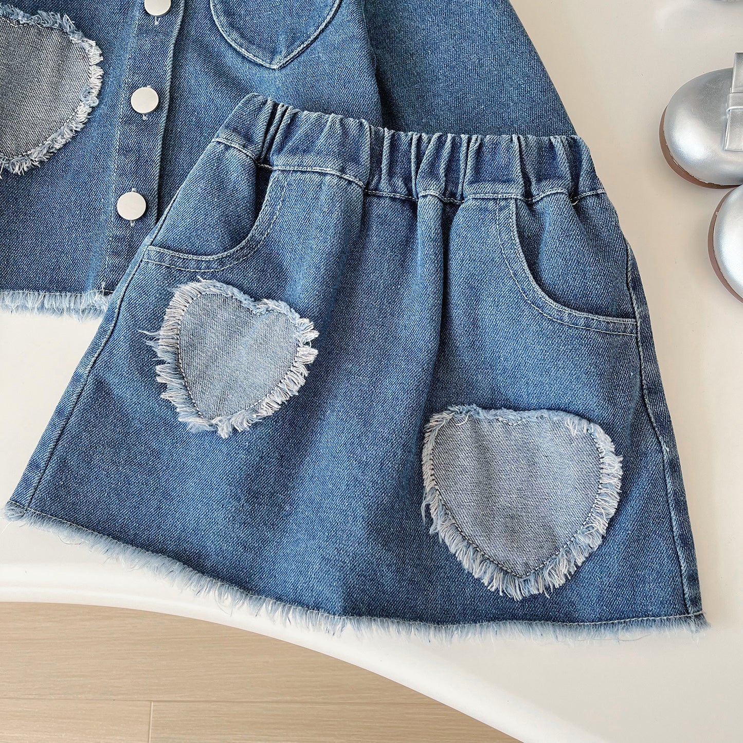A children's denim suit