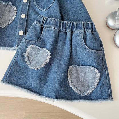 A children's denim suit