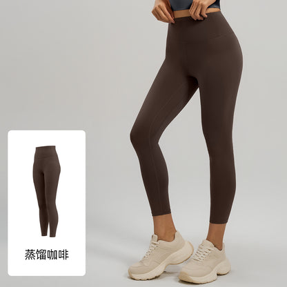 A hip mesh side pocket yoga pants women's high waist hip lift sports leggings fitness pants