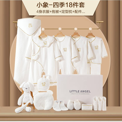 A15 Baby gift box, newborn clothes set, full moon summer pure cotton clothing, spring and autumn birth baby products wholesale - Mixbatch
