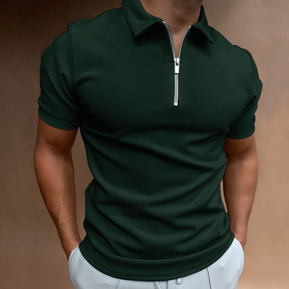 A men's short-sleeved lapel top