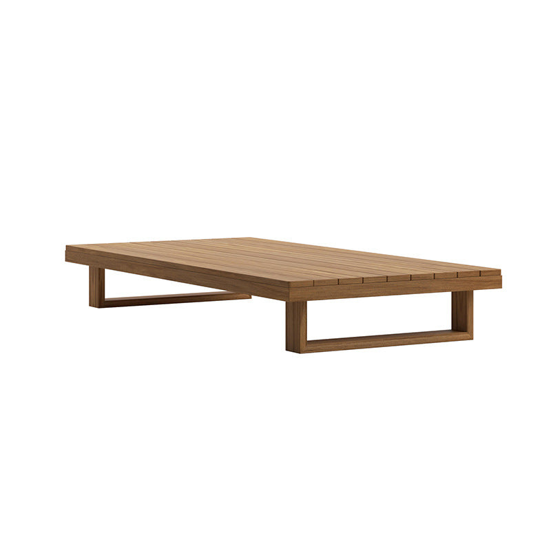 A teak outdoor sofa combination villa courtyard furniture Nordic style high-end garden hotel terrace solid wood sofa chair - Mixbatch