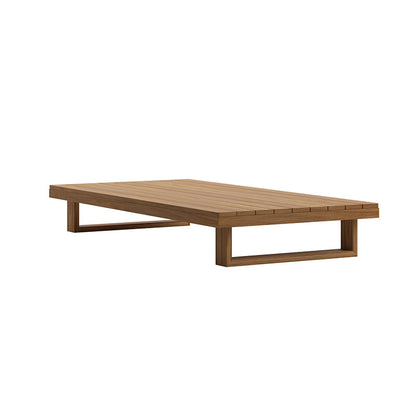 A teak outdoor sofa combination villa courtyard furniture Nordic style high-end garden hotel terrace solid wood sofa chair - Mixbatch