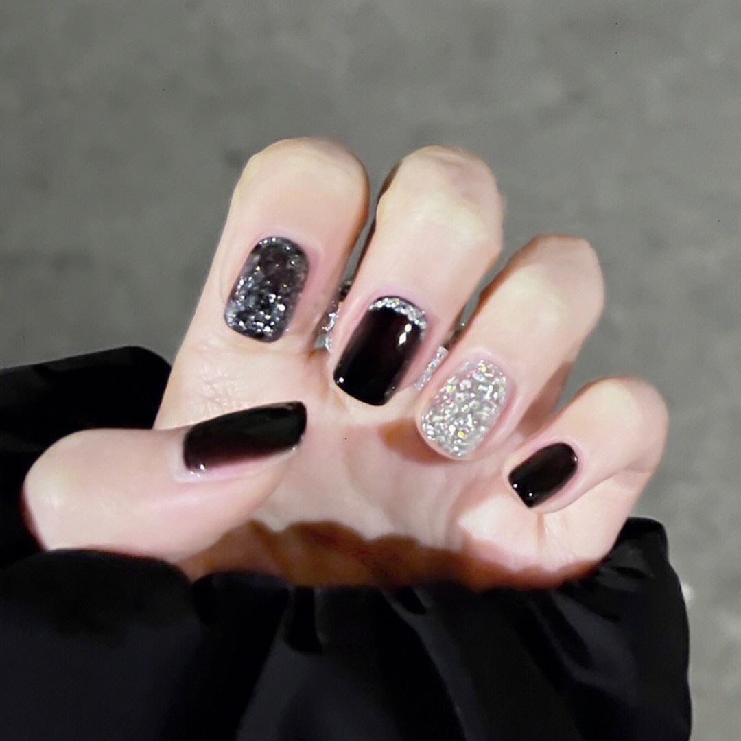 A Yi Yi Dance 30 pieces Handmade white moonlight cat eye manicure pieces Gentle temperament cat eye aurora wearing armor Xiaohongshu explosion - Mixbatch