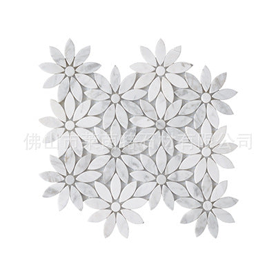 A marble mosaic wall tile