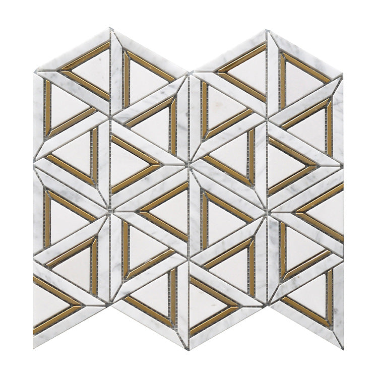 A metal stone mosaic wall tile