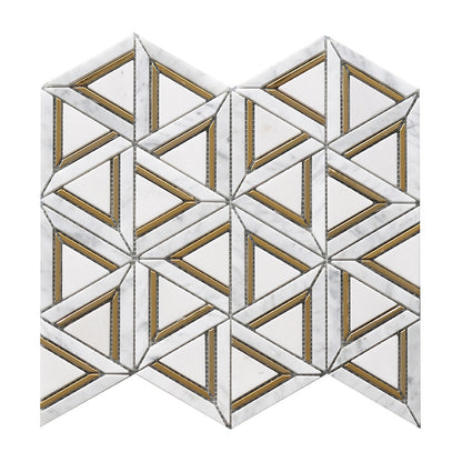 A metal stone mosaic wall tile