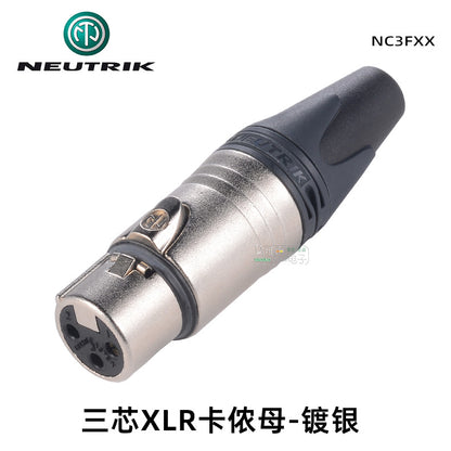 موصل صوت ثلاثي النواة من نوع XLR Kanon مطلي بالذهب من Youquek، ذكر وأنثى من نوع Canon NC3MXX/F