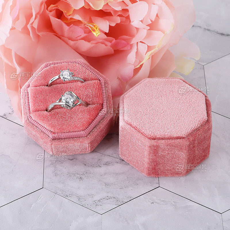 A flannel jewelry box